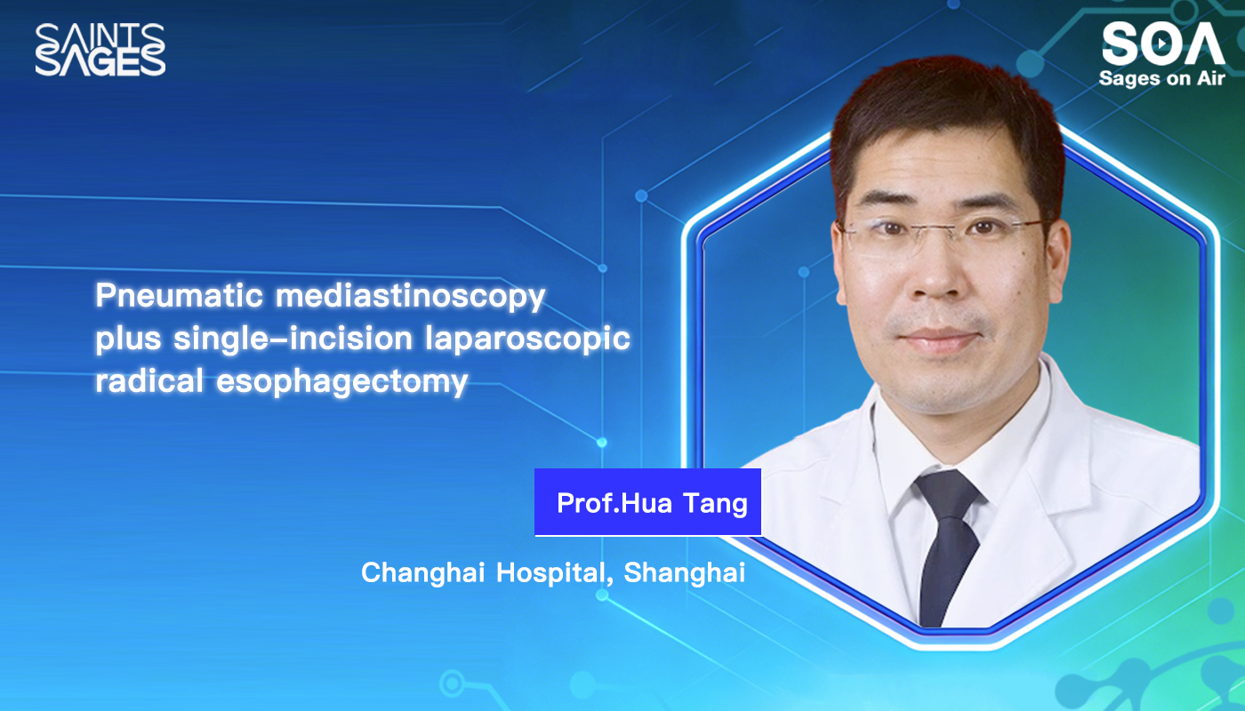 Pneumatic mediastinoscopy plus single-incision laparoscopic radical esophagectomy